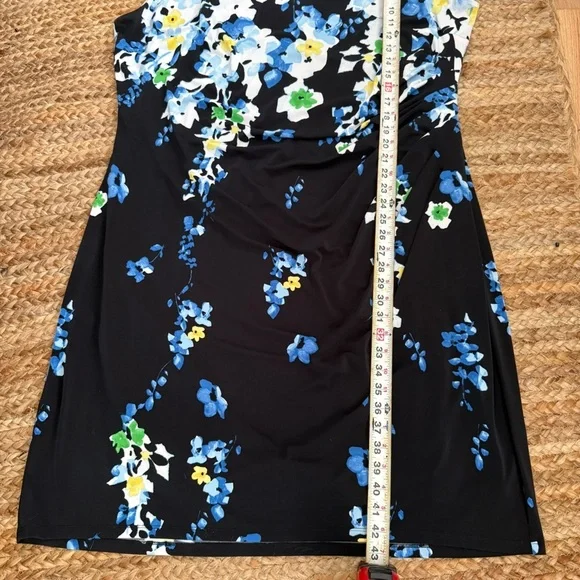 Lauren Ralph Lauren 24W Black & White Floral Stretchy Sleeveless Dress - Picture 5 of 6